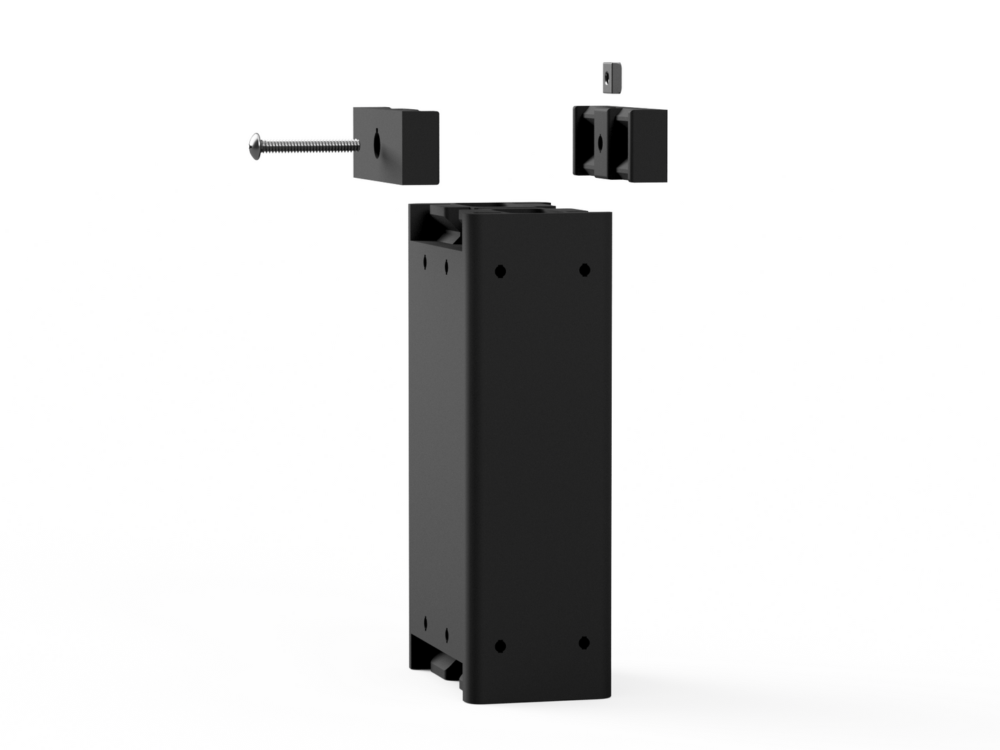 3D Printed Black Support Tower 4.75"/120mm Extension