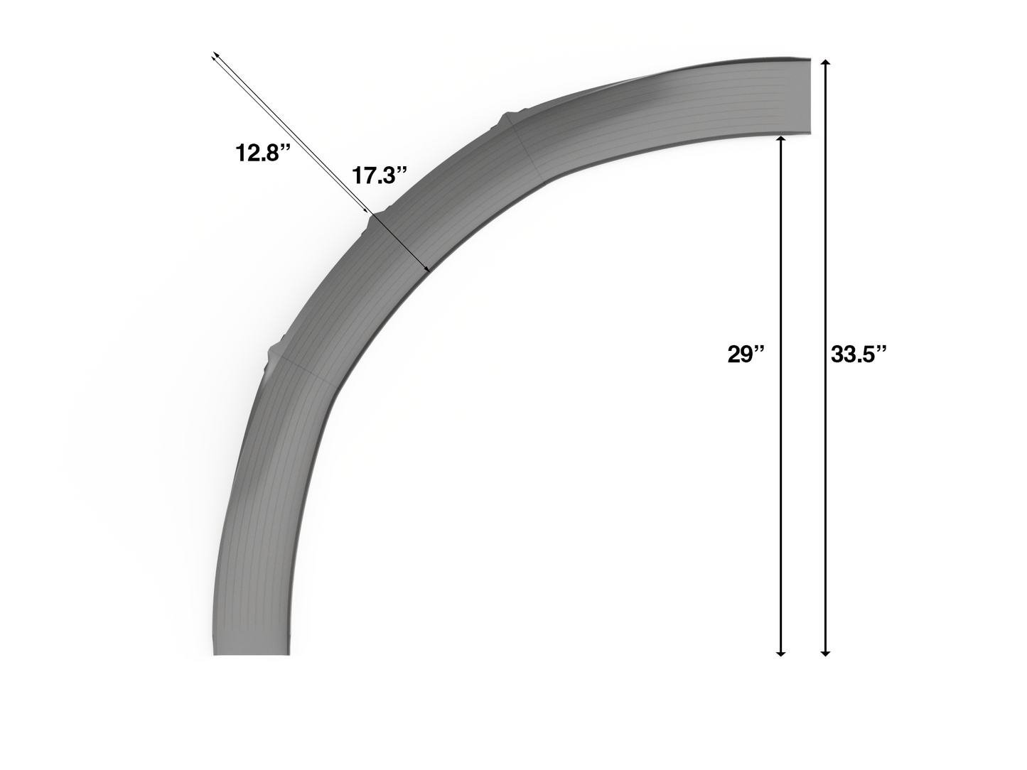 Open Track 100 Low Bank Turn Kit - Wide Radius 90°