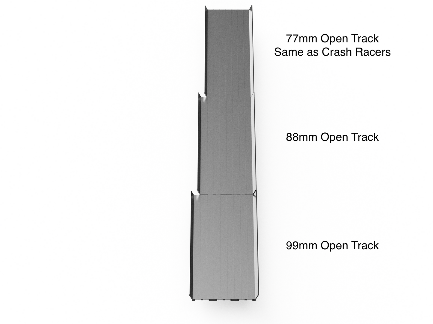 Open Track 99mm Straight Kits with 99-77mm Adapters