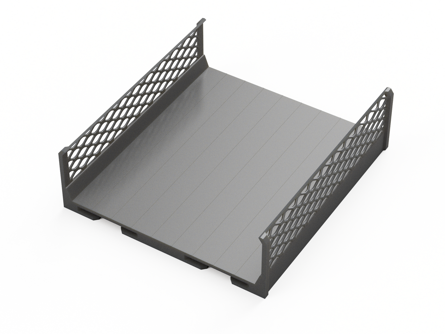 Open Track 100 - 120mm Straight with Fences