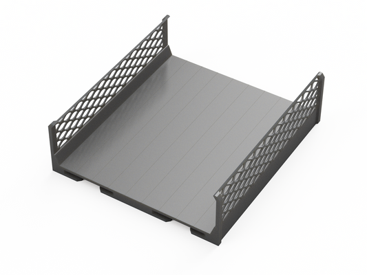 Open Track 100 - 120mm Straight with Fences