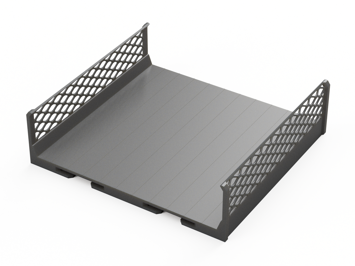 Open Track 120 - 120mm Straight with Fences
